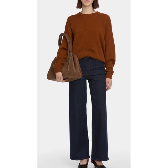 FRAME Denim - FRAME Le Slim Palazzo Jeans Rinsed Indigo High Rise Wide Leg LSP814 Size 25 NWT